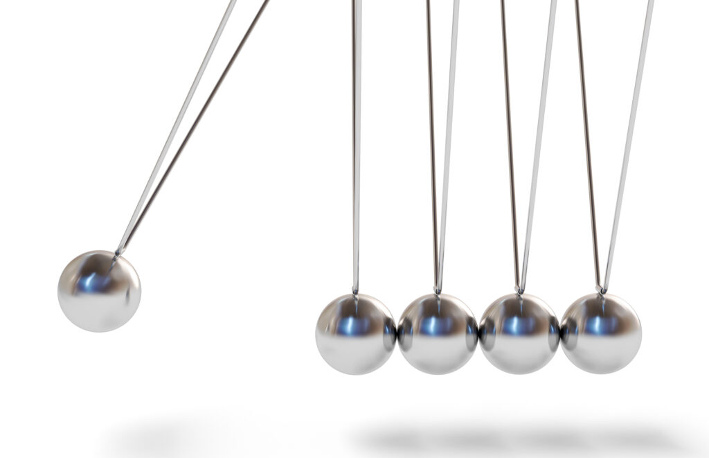 Newton's cradle as a representation of perpetual motion