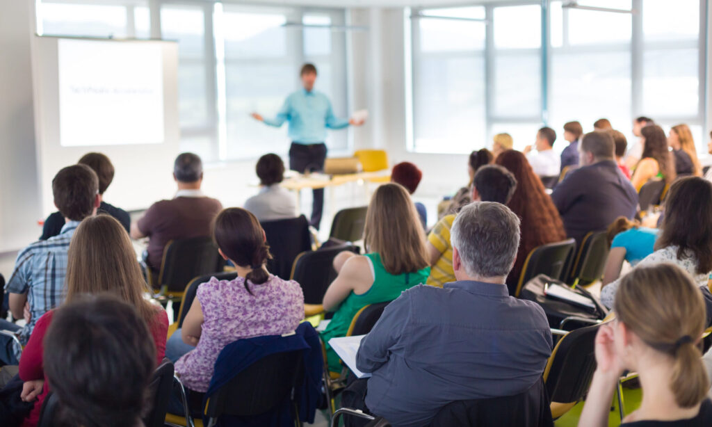 Speaker session for large group