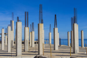 Picture of poured concrete columns