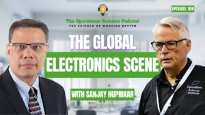 Sanjay Huprikar and Edward Pound on the Operations Science Podcast discussing the global electronics scene and how organizations establish resilience
